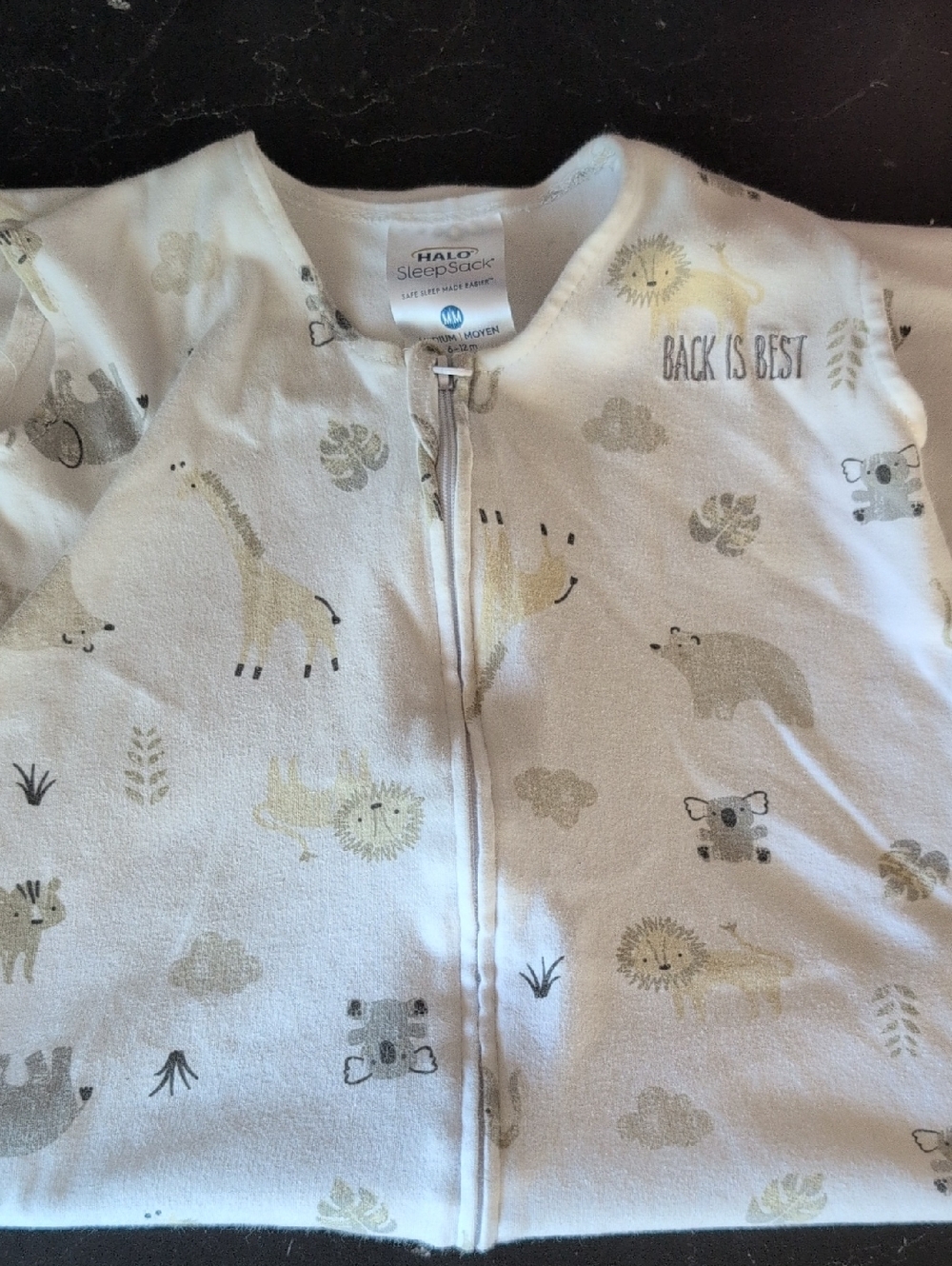 Halo Baby SleepSack in Cream with Light Gray Accents